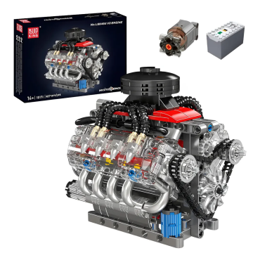 KIT DE BLOCOS DE MONTAR MOTOR V8 LSX454 487 PEÇAS MOULD KING 10171